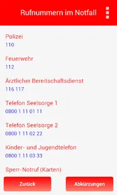 ICE Notfallinfo android App screenshot 0