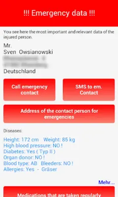 ICE Notfallinfo android App screenshot 1